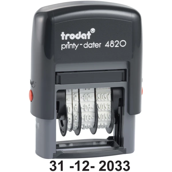 Trodat Printy Dater 4820MA Σφραγίδα Ημερομηνιών Αριθμών ύψους 4.0mm