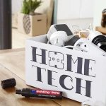 Μαρκαδόρος Edding 390 Μαύρος 4-12mm Ανεξίτηλος πλακέ