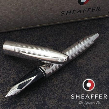 Sheaffer Legancy Heritage Deep Cut Palladium Plate Fountain Pen Medium 9035-0
