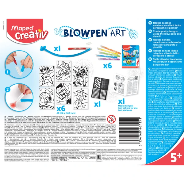 Maped Creative Blow Pen 846715 με στένσιλ