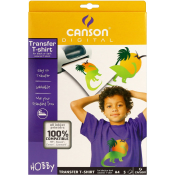 Canson Digital Creative T-shirt Transfer Μαύρο 140γρ Α4 21x29.7 - 5 φύλλα