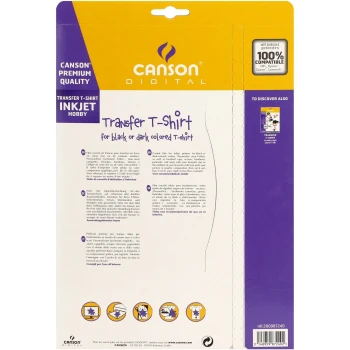Canson Digital Creative T-shirt Transfer Μαύρο 140γρ Α4 21x29.7