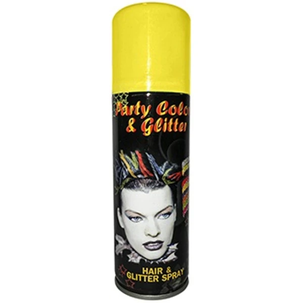 Σπρέι Μαλλιών Κίτρινο Party-Color and Glitter 125ml
