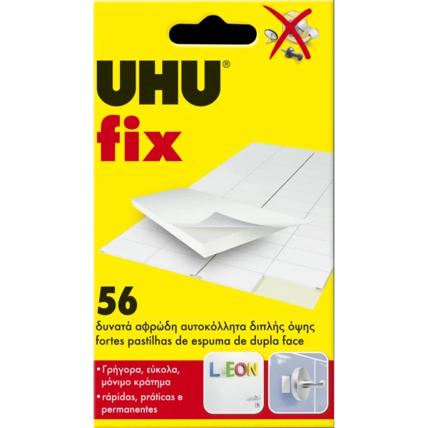 Αφρώδες Αυτοκόλλητα UHU Fix Διπλής Όψεως 33627