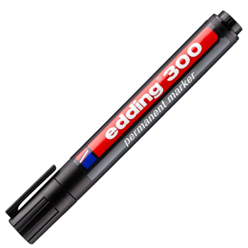 Μαρκαδόρος Edding 300 Μαύρος 1.5-3mm Ανεξίτηλος στρογγυλός