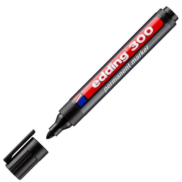 Μαρκαδόρος Edding 300 Μαύρος 1.5-3mm Ανεξίτηλος στρογγυλός