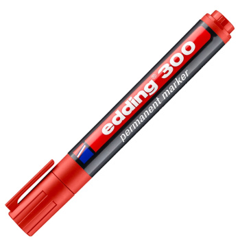 Μαρκαδόρος Edding 300 Κόκκινος 1.5-3mm Ανεξίτηλος στρογγυλός