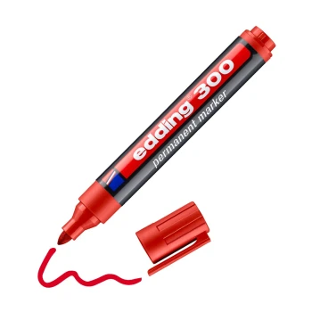 Μαρκαδόρος Edding 300 Κόκκινος 1.5-3mm Ανεξίτηλος στρογγυλός
