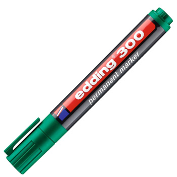 Μαρκαδόρος Edding 300 Πράσινος 1.5-3mm Ανεξίτηλος στρογγυλός