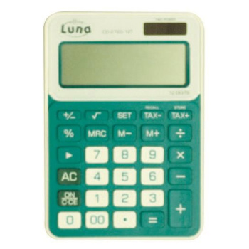 Αριθμομηχανή Luna office 12 Ψηφίων Πράσινη CD-2720-12T