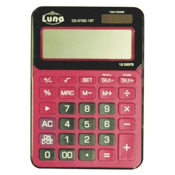 Αριθμομηχανή Luna office 12 Ψηφίων Πορτοκαλί CD-2720-12T