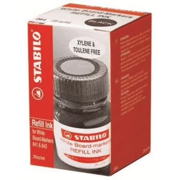 Μελάνι Stabilo 064/46 Μαύρο Μαρκαδόρων Πίνακα 25ml