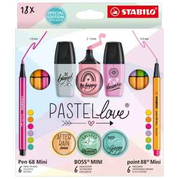 Σετ μαρκαδόρων Stabilo Pastellove 18 τεμάχια