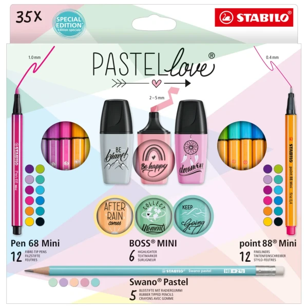 Σετ μαρκαδόρων Stabilo Pastellove 35 τεμάχια