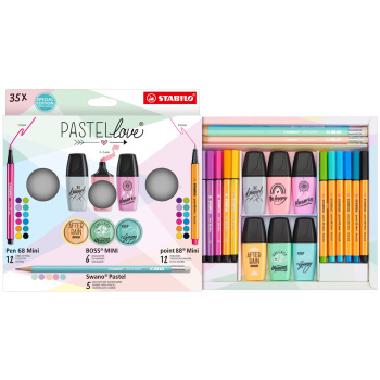 Σετ μαρκαδόρων Stabilo Pastellove 35 τεμάχια
