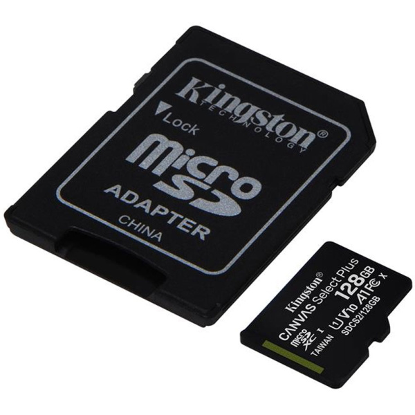 Kingston Micro Secure Digital 128GB Microsdxc Canvas Select +SD Adapter