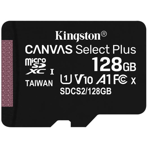 Kingston Micro Secure Digital 128GB Microsdxc Canvas Select +SD Adapter