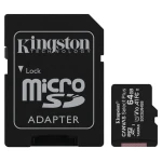 Kingston Micro Secure Digital 64GB Microsdxc Canvas Select +SD Adapter