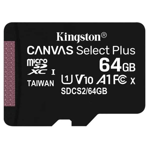 Kingston Micro Secure Digital 64GB Microsdxc Canvas Select +SD Adapter