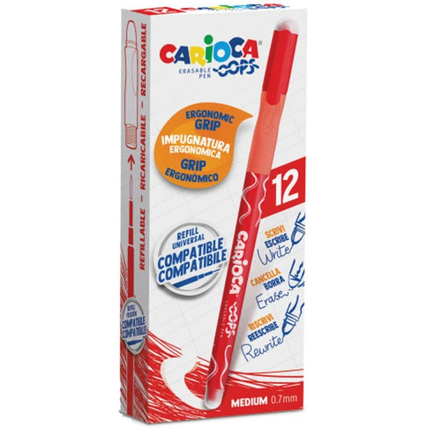 Στυλό Carioca Oops Erasable 43040 Κόκκινο 0.7mm που σβήνει