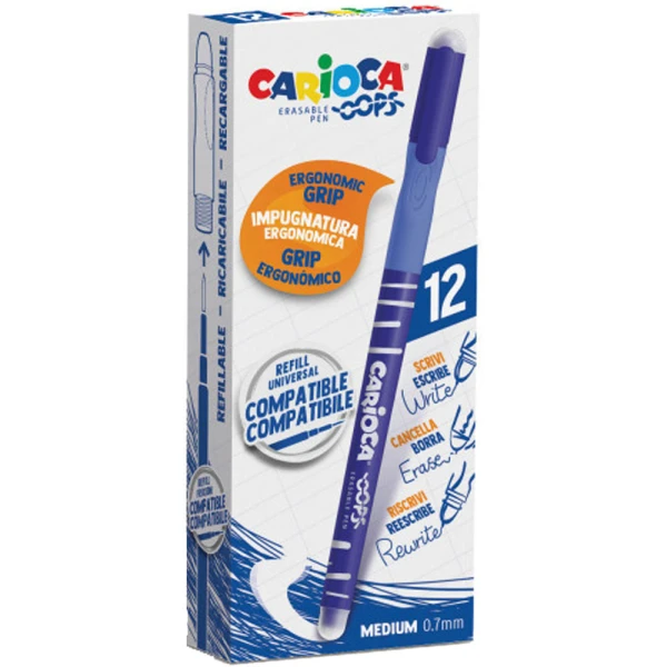 Στυλό Carioca Oops Erasable 43040 Μπλε 0.7mm που σβήνει