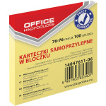Αυτοκόλλητα Σημειώσεων Office Products Κίτρινα 76x76mm 100 φύλλα