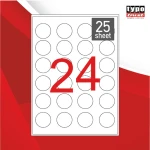 Ετικέτες Αυτοκόλλητες Εκτυπωτών Στρογγυλές 40mm Typolabel TL-2431-25