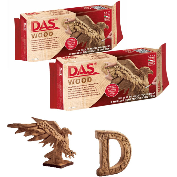 Πηλός Das Wood 350gr μοντελισμού Αυτοξηρόμενος