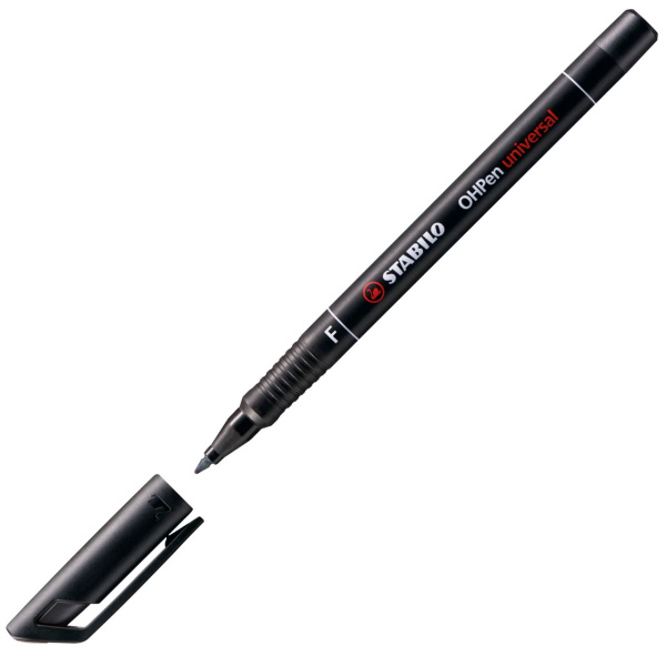 Μαρκαδόρος Stabilo OHPEN Universal 0.60mm Μαύρος Ανεξίτηλος F