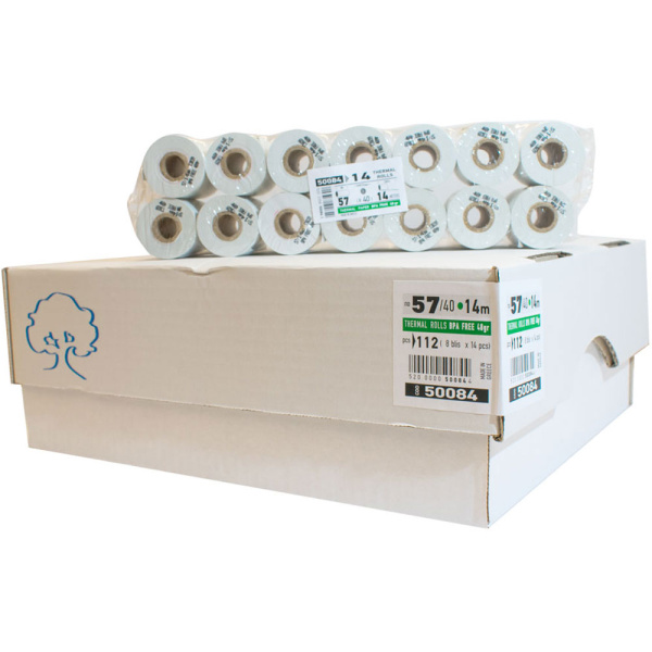 Χαρτοταινία Ταμειακών Μηχανών 57x40mm Θερμική 15m