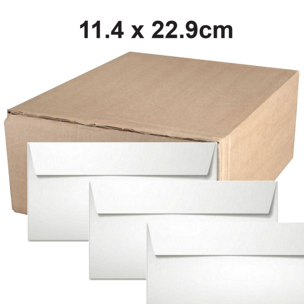 Κουτί 500 φάκελοι Λευκοί 11.4x22.9cm Typotrust 90gr Νο 3005