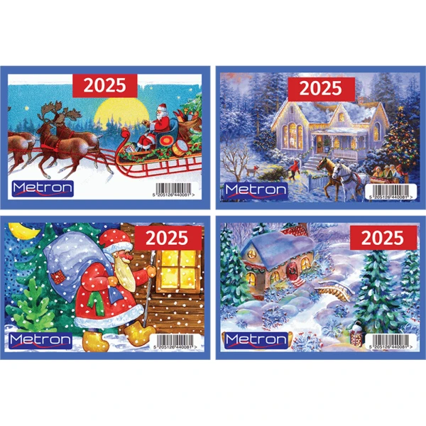Ημερολόγιο 2025 Μηνιαίο 6.8X9.5cm 12Φύλλο