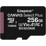 Kingston Micro Secure Digital 256GB Microsdxc Canvas Select 80R +SD Adapter