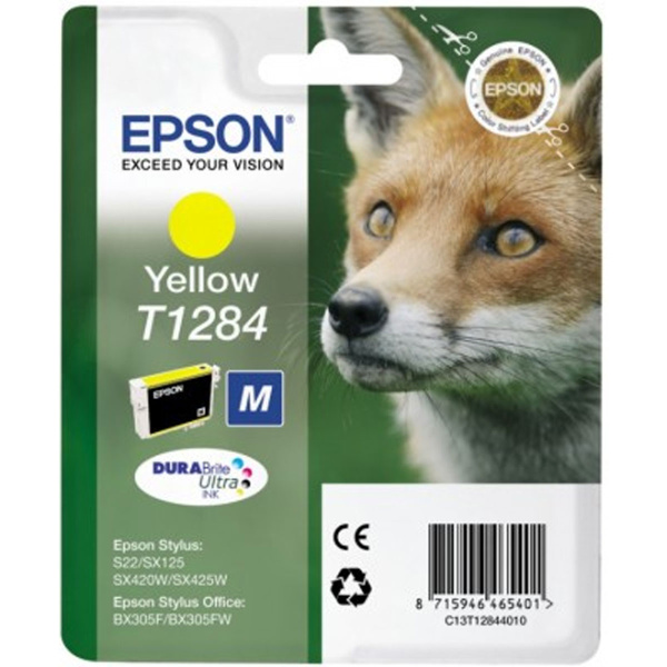 Μελάνι Epson T1284 Yellow Inkjet Cartridge C13T12844012
