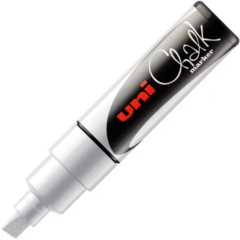 Μαρκαδόρος Uni Chalk Marker White PWE8K Broad 8.0mm