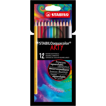 Stabilo Aquacolor Arty ξυλομπογιές 12 χρώματα λεπτές
