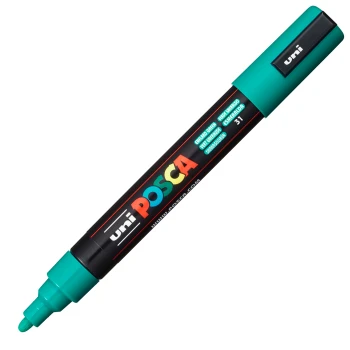 Posca Emerald Green PC-5M Medium μαρκαδόρος 1.8-2.5mm