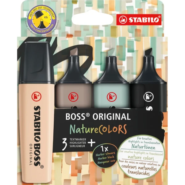 Stabilo Boss Nature set 4 Μαρκαδόροι 70/4-2-5 Υπογράμμισης