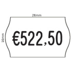Ετικέτες Ετικετογράφου 26x16mm Λευκές Οβάλ Printex