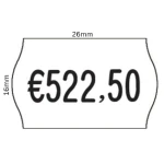 Ετικέτες Ετικετογράφου 26x16mm Λευκές Οβάλ Printex