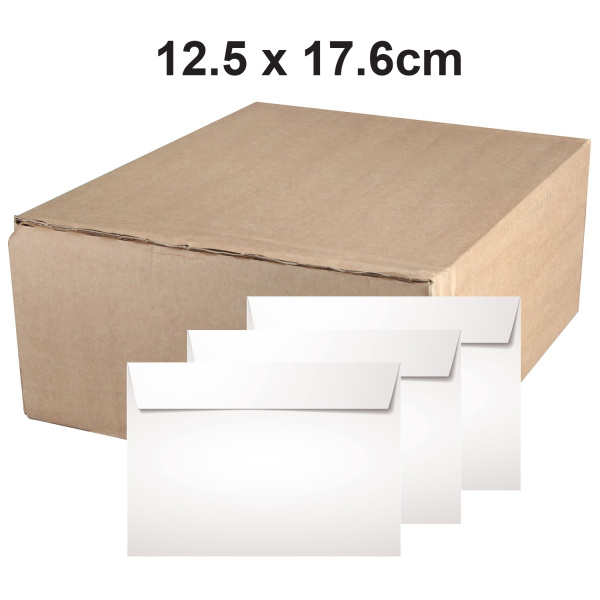 Κουτί 500 φάκελοι Λευκοί 12.5x17.6cm Typotrust 90gr Νο 3001