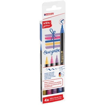Edding 1340 Glitter 4 Μαρκαδόροι Brushpen πινέλο