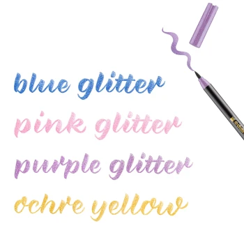 Edding 1340 Glitter 4 Μαρκαδόροι Brushpen πινέλο