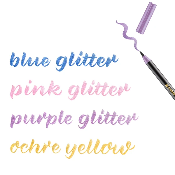 Edding 1340 Glitter 4 Μαρκαδόροι Brushpen πινέλο