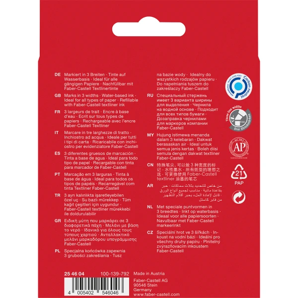 Μαρκαδόροι Faber-Castell 3+1 Υπογράμμισης 254604