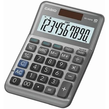 Αριθμομηχανή Casio MS-100FM Ασημί 10 ψηφίων