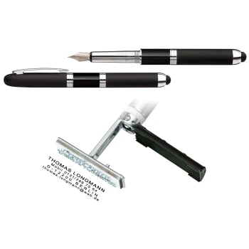 Πένα Heri Promesa Stamp&Touch Fountain Μαύρη 80321 με σφραγίδα