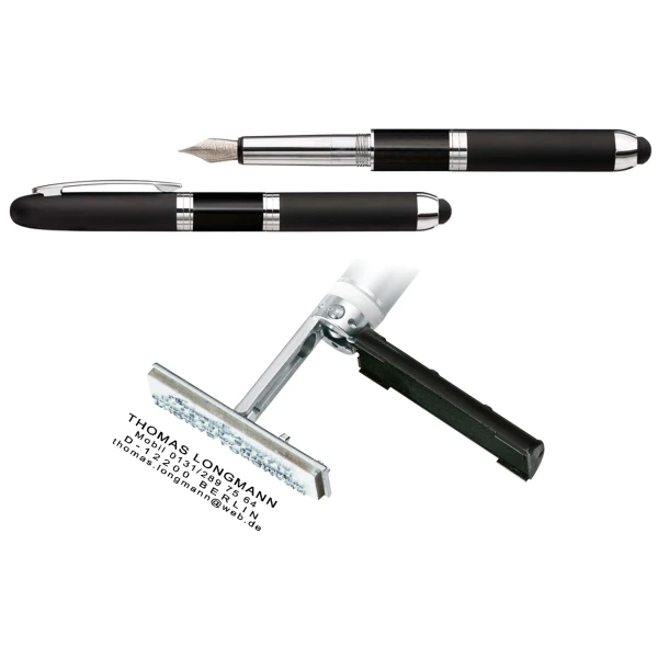 Πένα Heri Promesa Stamp&Touch Fountain Μαύρη 80321 με σφραγίδα