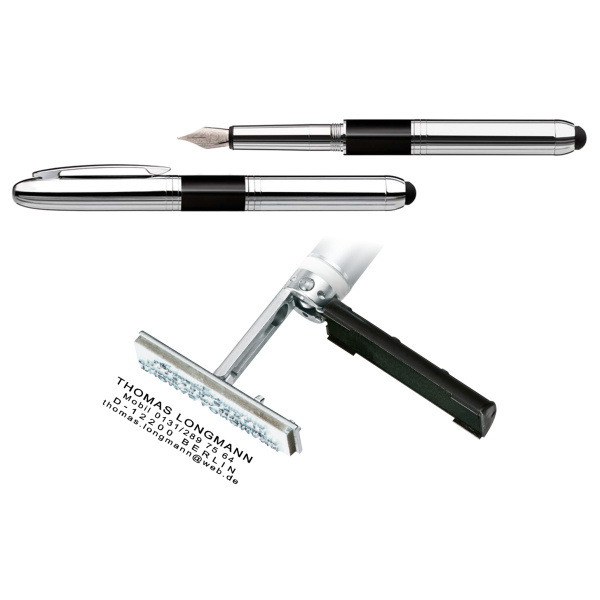 Πένα Heri Promesa Stamp&Touch Fountain Chrome 80300 με σφραγίδα