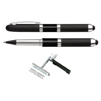 Στυλό Heri Promesa Stamp&Touch Roller Μαύρο 85321 με σφραγίδα